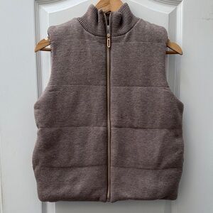 Joie taupe Brown viscose Zip Vest M
